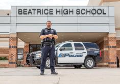 Officer Zac Lauenstein, School Rescource Officer for Beatrice High School