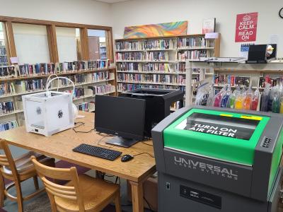 Makerspace equipment at Beatrice Public Library