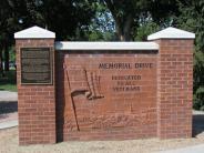 Monument sign at Veterans Memorial Park